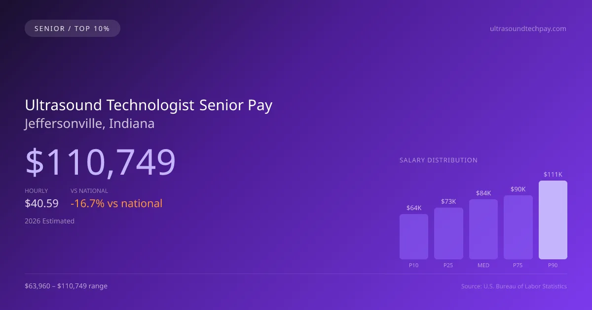 Ultrasound Technologist Senior Salary in Jeffersonville, IN — 2026 est., based on 2025 BLS